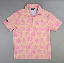 Sunday Swagger Golf Polo Shirt Mens Medium Pink Palm Tree Graphic Perfor... - $538.04 MXN