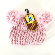 Seirus Jr Girls Beanie Hat Teddy Bear Knit Fleece Lined Metallic Pom Pink OS - £6.28 GBP