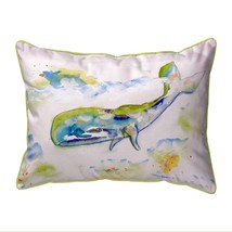 Betsy Drake Whale Large Indoor Outdoor Pillow 16x20 - £37.15 GBP
