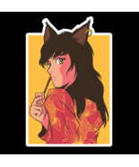 Cutie Girl with Cat Ears Funny Sticker Decal Car Truck Wall Phone - €4,81 EUR+