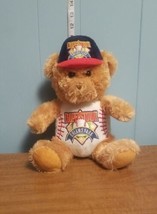 Cooperstown Dream Park Baseball Bear Plush Brown With Hat Stuffed Animal  - $5.90