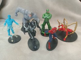6 Disney Marvel Spiderman, Venom, Iron, Scorpion, Electro Figure PVC Cak... - $19.99