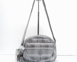 Kipling Stelma Crossbody Small Bag Purse KI0601 Polyester Soft Plaid Gre... - $74.95
