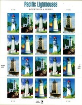 Pacific Lighthouses Sheet of Twenty 41 Cent Postage Stamps Scott 4146-4150 - $16.95