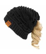 Trendy Apparel Shop 2 in 1 Winter Ponytail Slouchy Beanie Hat and Neck W... - £15.94 GBP