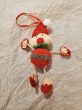 Cute Vtg. Felt Elf / Pixie w/ Rope Arms &amp; Legs Ornament - £4.41 GBP
