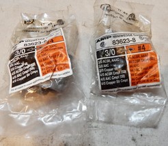 Amp Inc Miniwedge Connectors 83623-8 2ea 3/0-#4 Black/Orange Aluminum Ta... - $12.49
