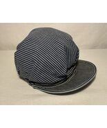 Vintage Penney’s Sanforized Hat Cap USA Blue White Striped Railroad - $71.27