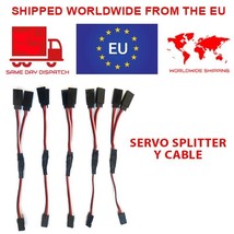 RC Servo Splitter Y Cable Male to Female Extension Lead Cable JR, futaba Wire  - £3.41 GBP