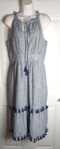 Maggy London Sleeveless Tassel Tie Front Tassel Hemline Dress Size 8 - £25.02 GBP