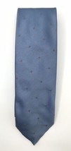 Vintage Wembley Polysilk Tie Shiny Blue w/ Lavender Accents 57&quot; - $10.00