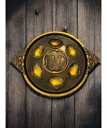 Vintage 16&quot; Brass Passover Seder Plate with Handles Made in Isreal Pesac... - $49.48
