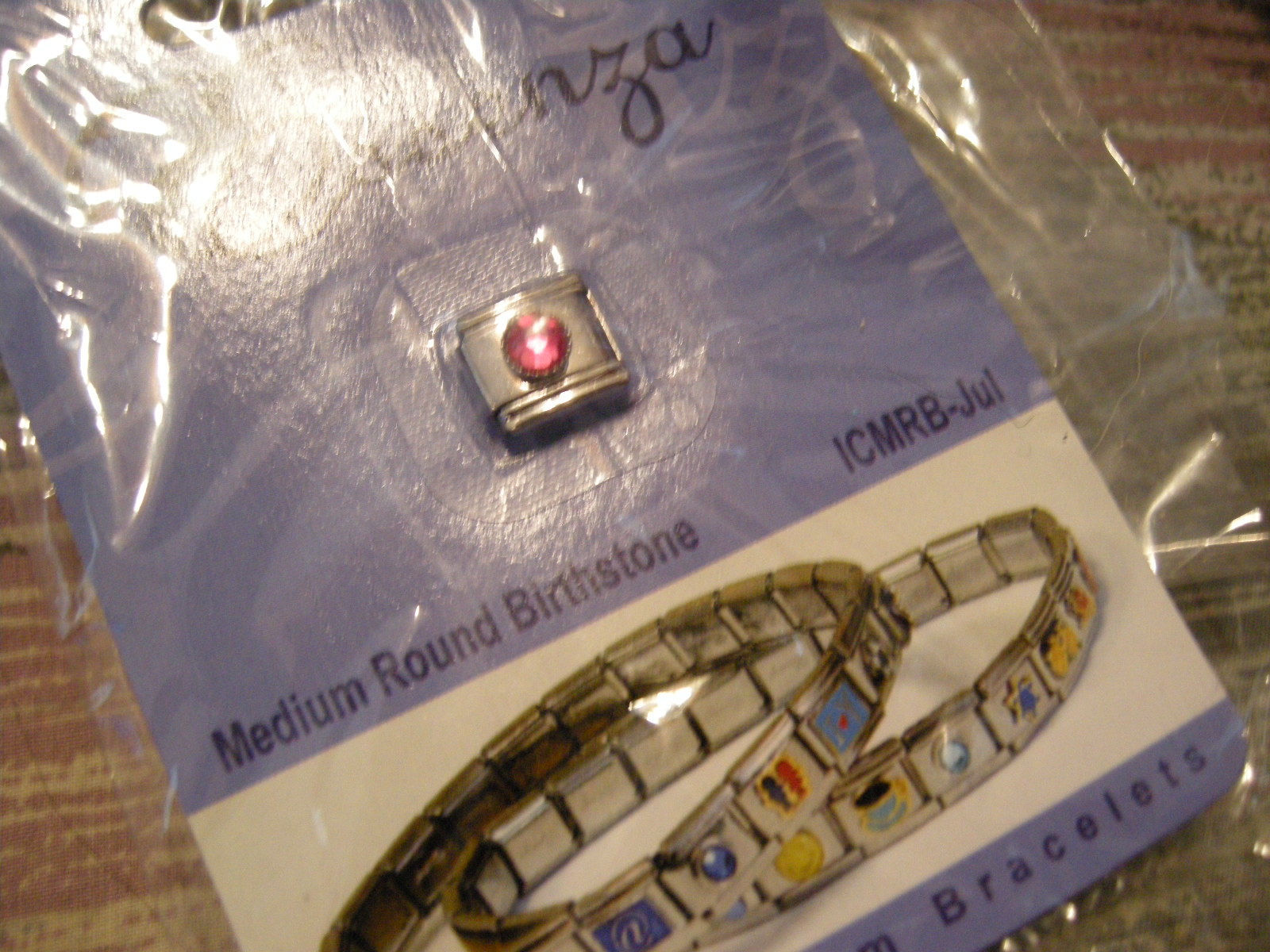 ESSENZA ITALIAN CHARM - LINKS TOGETHER MAKES A BRACELET - BIRTHSTONE - JULY - $1.49