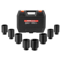 VEVOR Axle Nut Impact Socket Set 1/2&quot; Drive Deep 12-Point 8PCS Metric Nu... - $76.94