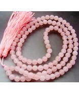 42&quot; Tibetan 108 Natural Rose Quartz Prayer Beads Mala - £19.74 GBP