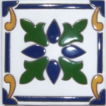 Relief Tiles &quot;Green Fleur of Lis&quot; - £267.78 GBP