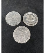 Vintage Lot Of 3 One Dollar Slot Gaming Gambling Coin Tokens Las Vegas - $13.08 CAD