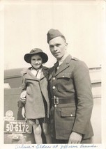 U S Soldier ELDON-DAUGHTER ARLENE-JEFFERSON Barracks MO-1944 WW2 Military Photo - £8.97 GBP