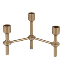 Better Homes &amp; Garden 6&quot; Black Gold Iron Pillar Taper Candle Holder Cand... - $33.03