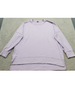 Aerie Sweatshirt Womens Medium Purple Knit High Low Slit Oversized Light... - $18.49