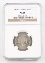 1963-F West Germany 5 Deutsche Mark Coin MS-65 NGC Federal Republic KM-110 - £162.78 GBP
