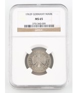 1963-F West Germany 5 Deutsche Mark Coin MS-65 NGC Federal Republic KM-110 - $280.53 CAD