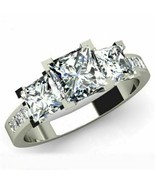 3 Carat Princess Cut Diamond Classic Engagement Ring 14k Solid White Gol... - $113.90 CAD