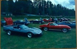 35mm Slide Vintage Corvettes in Field 1980s Kodachrome Car63 - $9.85