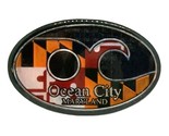 Ocean City Maryland Flag Foil Oval Artwood Fridge Magnet - $7.99