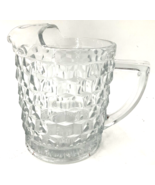 Vintage Fostoria American Clear Cube Glass Pitcher Ice Lip Straight Side... - £35.19 GBP