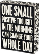 Primitives By Kathy 22675 Floral Trimmed Box Sign, 6&quot; X 8&quot;, Positive Tho... - $13.99