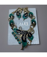  STUNNING Green &amp; Gold Floral Necklace &amp; Earrings – Elegant &amp; Luxurious! ✨ - $650.41 MXN