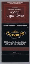 Ontario Matchbook Cover Kingston Tirnan Og Irish Pub - £1.15 GBP