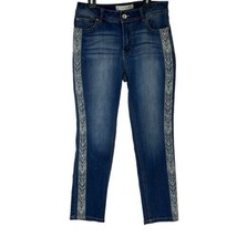 Est. 1946 Jeans Blue Denim Classic Embroidery Stretch Women Size 8 Mid Rise BOHO - $26.59