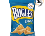 3x Bags Bugles Ranch Flavor Crispy Naturally Flavored Corn Chips Snacks 3oz - $15.37
