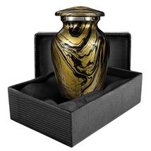 Gold and Black Small Keepsake Cremation Urn for Human Ashes - £16.03 GBP