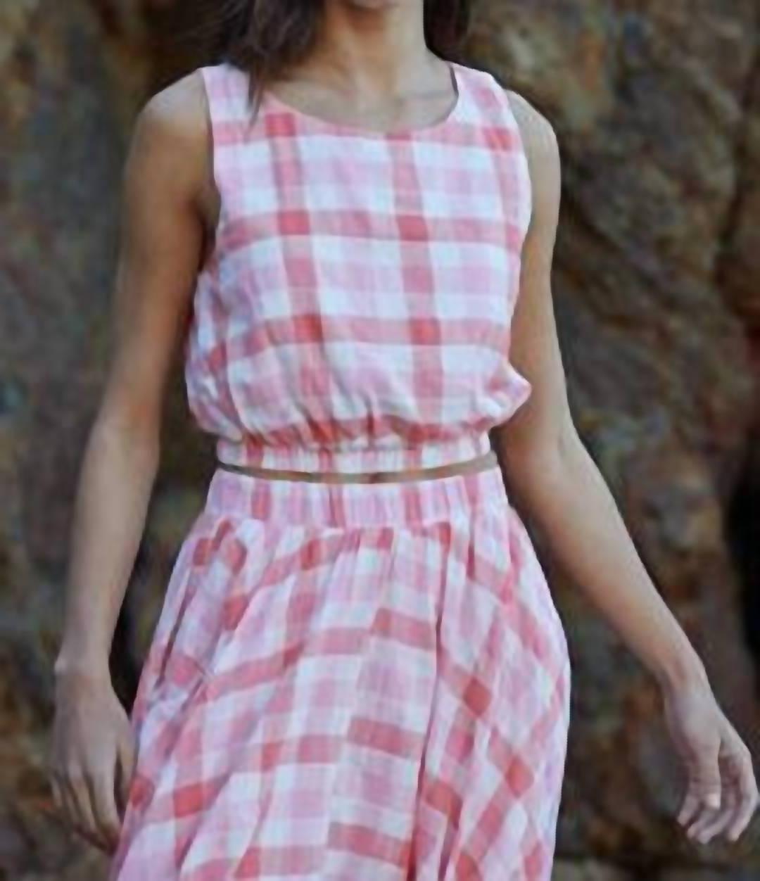 By Together Sleeveless Top And Midi Skirt Set Coral - $65.00