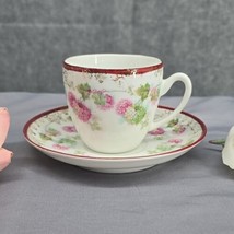 C.T. Altwasser Tea Cup &amp; Saucer Demitasse Floral Germany Bone China Vint... - $16.44