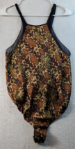 Intimately Free Bodysuit Womens Size Small Multicolor Snakeskin Spaghetti Strap - £21.51 GBP