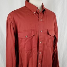 Wrangler Button Down Long Sleeve Shirt XL 17.5/35 X-Long Tails Cotton Ru... - £14.88 GBP