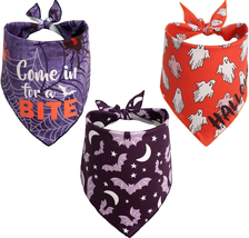 Set of 3 Halloween Bandana for Dogs - £10.81 GBP