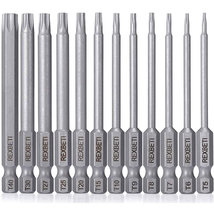 Torx Head Screwdriver Bit Set, 1/4 Inch Hex Shank S2 Steel Magnetic 3 Inch Long - £12.20 GBP