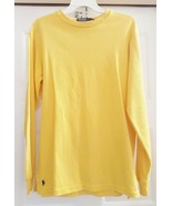 Polo Ralph Lauren Pullover Shirt Woven Cotton Yellow Size Polo Player Me... - £35.38 GBP