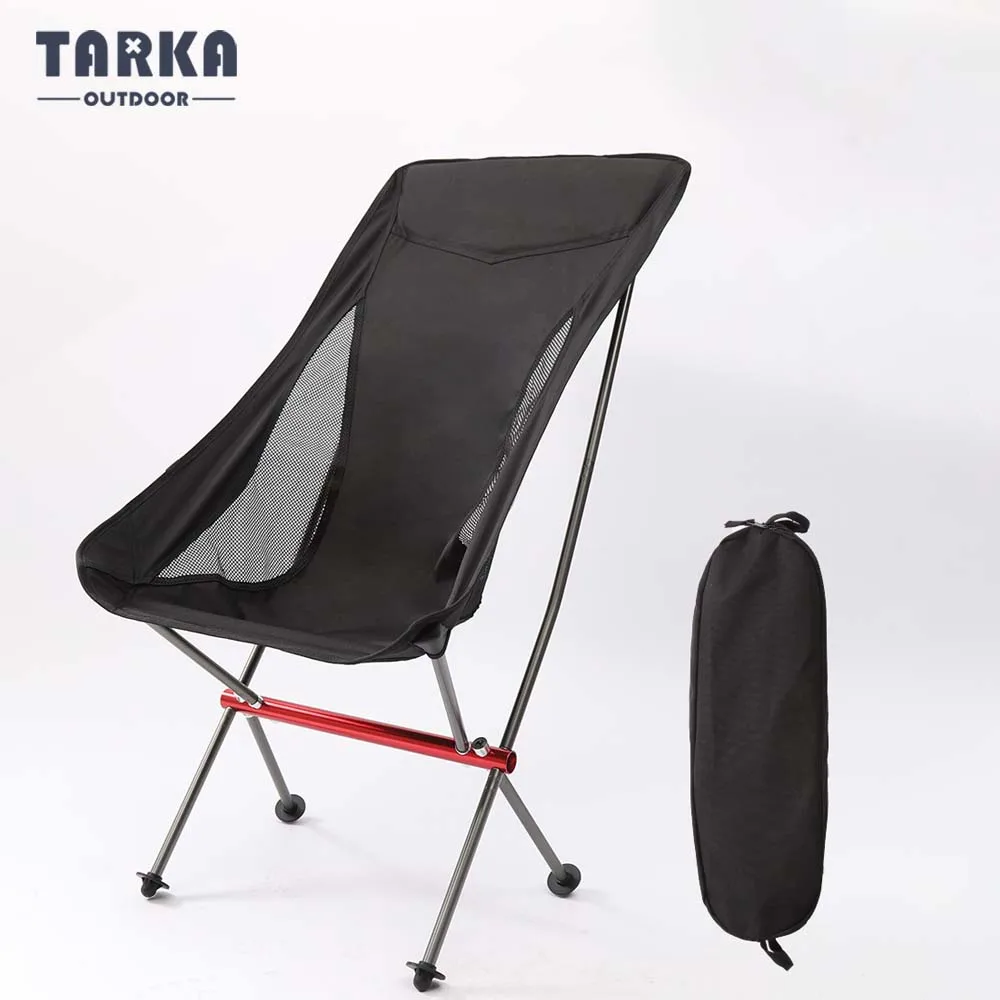 TARAK Big Size Camping Chair Extended Back Lightweight Comfortable Folding - £67.24 GBP