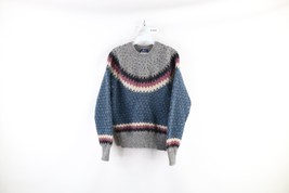 Vintage 90s Woolrich Womens Size Small Wool Knit Fair Isle Crewneck Sweater - £55.52 GBP