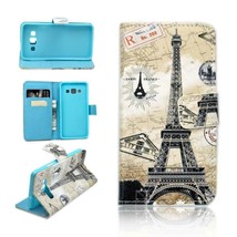 Eiffel Tower Wallet Case for Samsung Galaxy A3 2015 - Paris Kickstand Cover US - £2.35 GBP