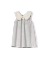 Baby Gap Girls Gray Sleeveless Faux Fur Collar Shift Holiday Dress 6-12 ... - $27.39 CAD