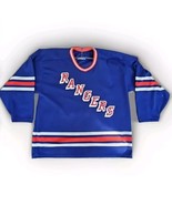 Vintage 1980s GERRY CROSBY CCM Air Knit NEW YORK RANGERS Mens NHL Team J... - £45.83 GBP