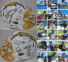 2019 Los Angeles Chargers team signed full size speed football helmet CO... - £625.73 GBP