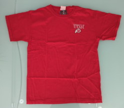 NCAA Utah Utes Simple Circle Comfort Color Short Sleeve T-Shirt Red Sz L - £8.88 GBP